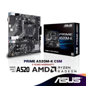 ASUS PRIME A520M-K/CSM Micro ATX (mATX) AMD Motherboard | AMD AM4 Socket