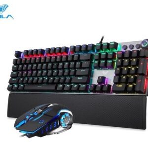 AULA F2088+S20 Mechanical Gaming keyboard and mouse Combo Black/Blue Switch for PC Laptop Game