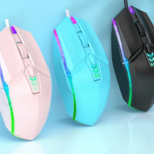Wired USB Gaming Mouse 3200DPI Adjustable Silent Mouse Optical LED - Blue