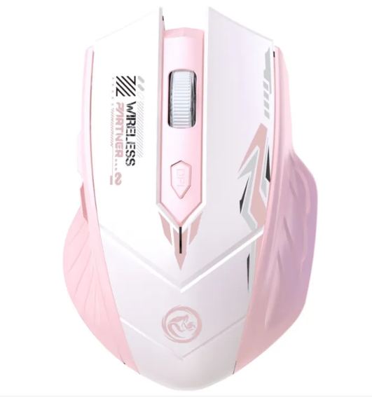 18 Wireless mouse Gaming mouse Silent Click - Pink